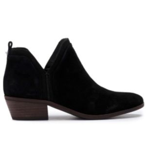 SAM EDELMAN Black Suede Patrick Booties Size 7.5